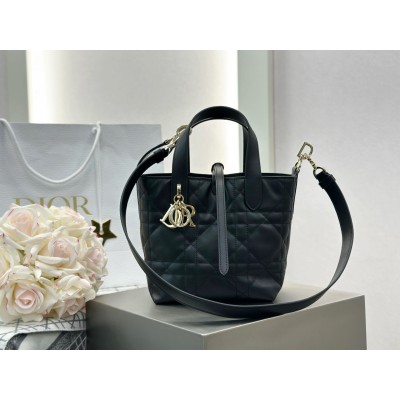 디올 뚜쥬르 버티컬 토트백 블랙 16*18*12