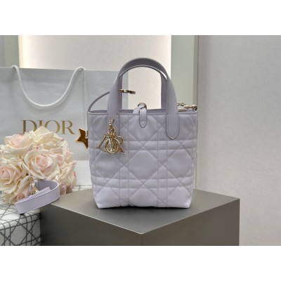 디올 뚜쥬르 버티컬 토트백 퍼플 16*18*12