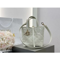 디올 뚜쥬르 버티컬 토트백 화이트 16*18*12