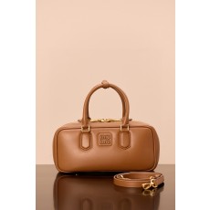 미우 미우 아르카디 가죽 토트백 - 코냑 27*12*9 