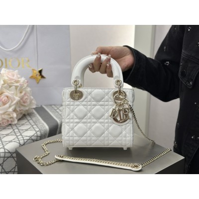 디올 레이디 백 화이트 17*15*7