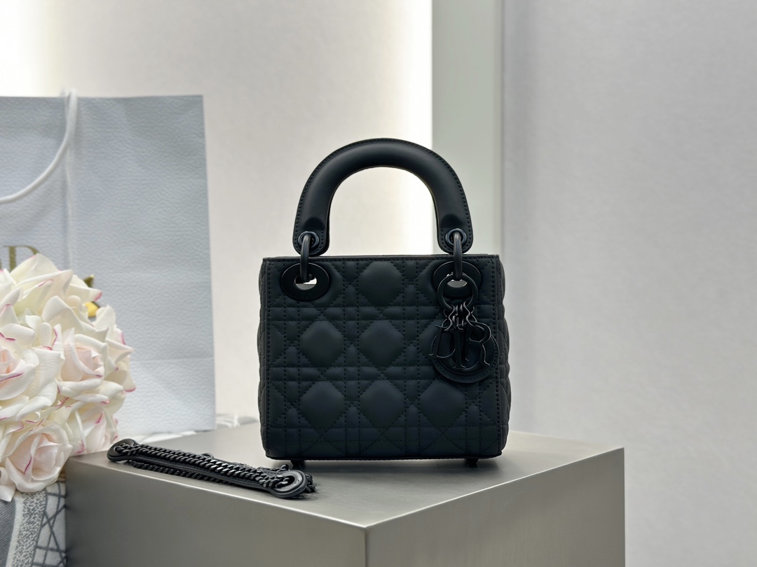 디올 레이디 백 블랙 17*15*7