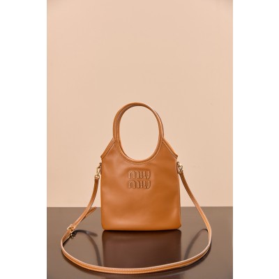 미우미우 미니 아이비 가죽 핸드백 코냑 24*20 650