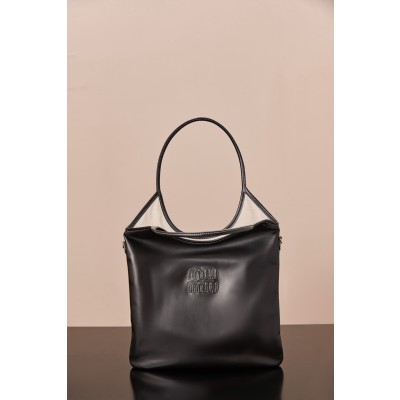 미우 미우 아이비 레더 백 블랙  35*40 980