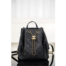 샤넬 라지 백팩 블랙  23*23*14