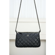 샤넬 25a 캐비어 체인 미니 숄더백 캐비어 블랙 12x5.5 21