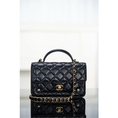 샤넬 체인지갑 블랙  12x19x5