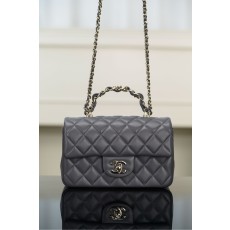 샤넬 미니 플랩 핸드백 그레이 13x20x9