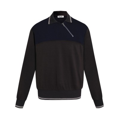 미우미우 카라 지퍼 스웻셔츠 브라운