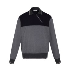 미우미우 카라 지퍼 스웻셔츠 그레이