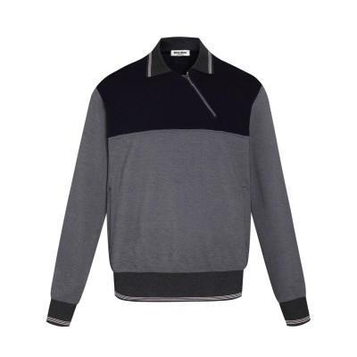 미우미우 카라 지퍼 스웻셔츠 그레이