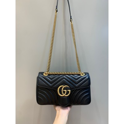 구찌 GG 마몽 마틀라세 숄더백 스몰 금장체인 443497 26*15*7 