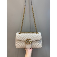 구찌 GG 마몽 마틀라세 숄더백 스몰 화이트 443497 26*15*7 