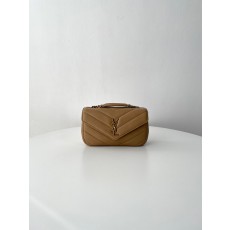 생로랑 루루 스몰 레더 숄더백 베이지 801437 24*14*6 