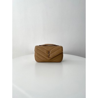 생로랑 루루 스몰 레더 숄더백 베이지 801437 24*14*6 