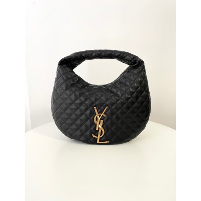 생로랑 퀄팅 가죽 호보백  블랙 858160 44*30*7 128