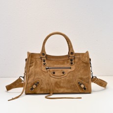 발렌시아가 르 시티 백 스웨이드 카멜 스몰 30*20*10