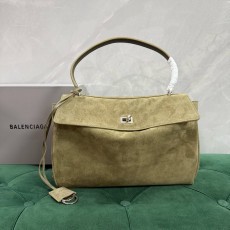발렌시아가 로데오 핸드백 스웨이드 카키 미디움 35*23*11