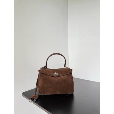 발렌시아가 로데오 핸드백 스웨이드 브라운 미니 22.8*9.9*8.3