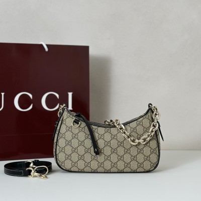 구찌 GG 엠블럼 숄더백 블랙 레더 트리밍 스몰 24*16.5*5.5