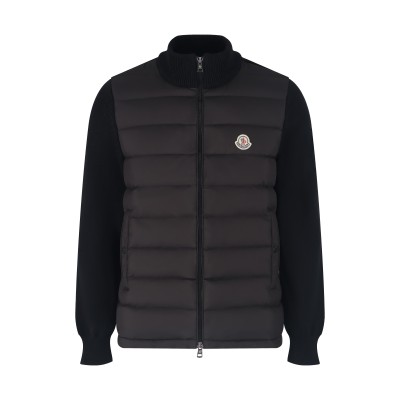 몽클 울집업 블랙 가디건