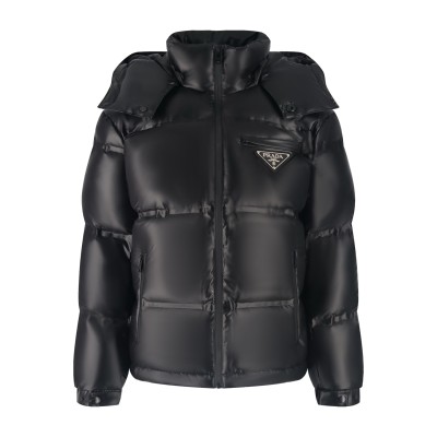 프라다 리나일론 다운자켓 블랙 