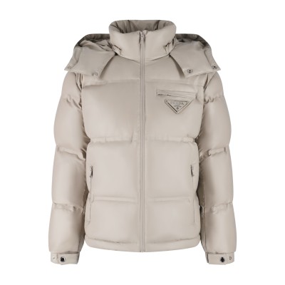 프라다 리나일론 다운자켓 베이지 