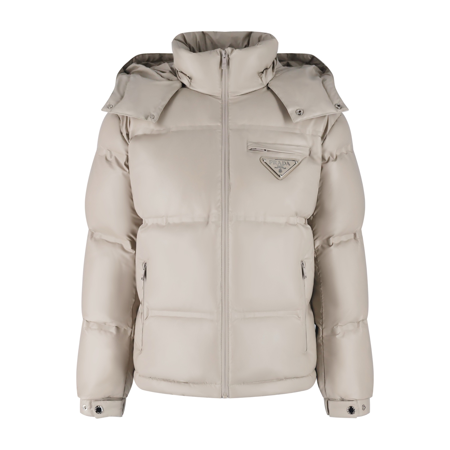 프라다 리나일론 다운자켓 베이지 