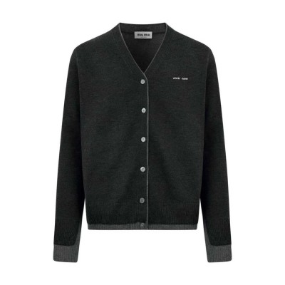 미우미우 캐시미어 블랙가디건 