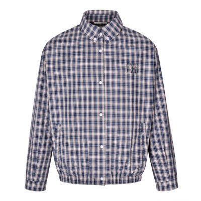 미우미우 자수 체크 재킷 