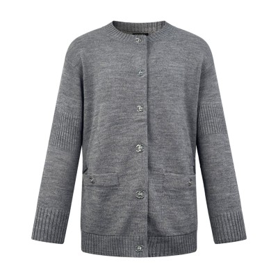 샤넬 포켓 가디건 그레이 