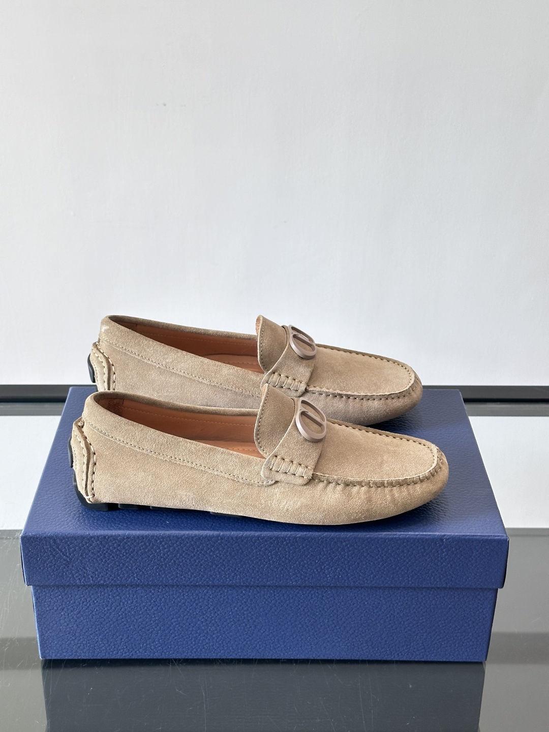 디올 그랑빌 스웨이드 로퍼 베이지 