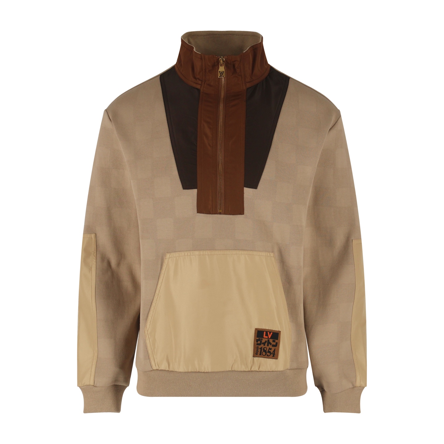 루이비통 모던 배색 크루넥 맨투맨 