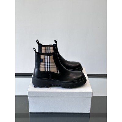 버버리 남성 체크 첼시 부츠 