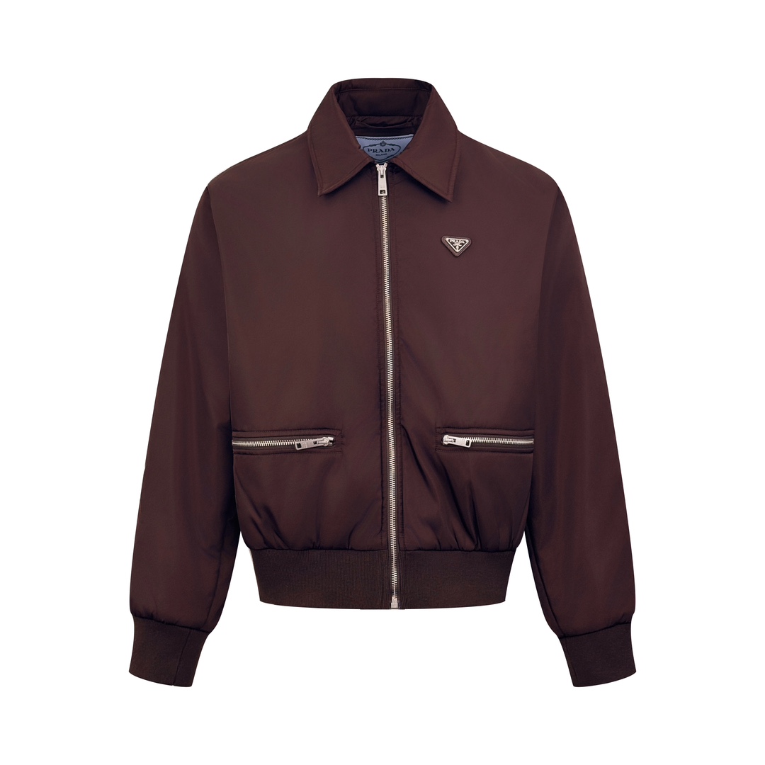 프라다 리나일론 브라운 블루종 재킷 