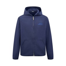 디올 블루코튼 후드재킷 