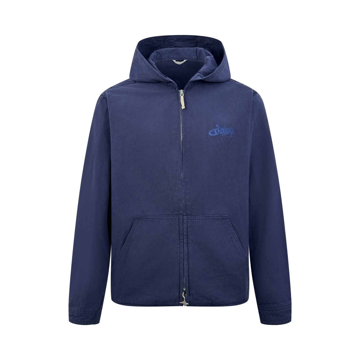 디올 블루코튼 후드재킷 