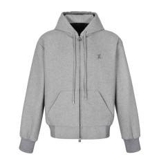 루이비통 와펜 후드 집업  자켓 그레이  