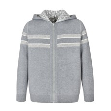 디올 리버서블 후드 집업 자켓 그레이  