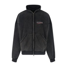 발렌시아가 폴리티컬 캠페인 인사이드아웃 웨이브로고 후드 집업 자켓 