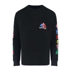 크롬하츠 멀티컬러 롱 슬리브 티셔츠 블랙 