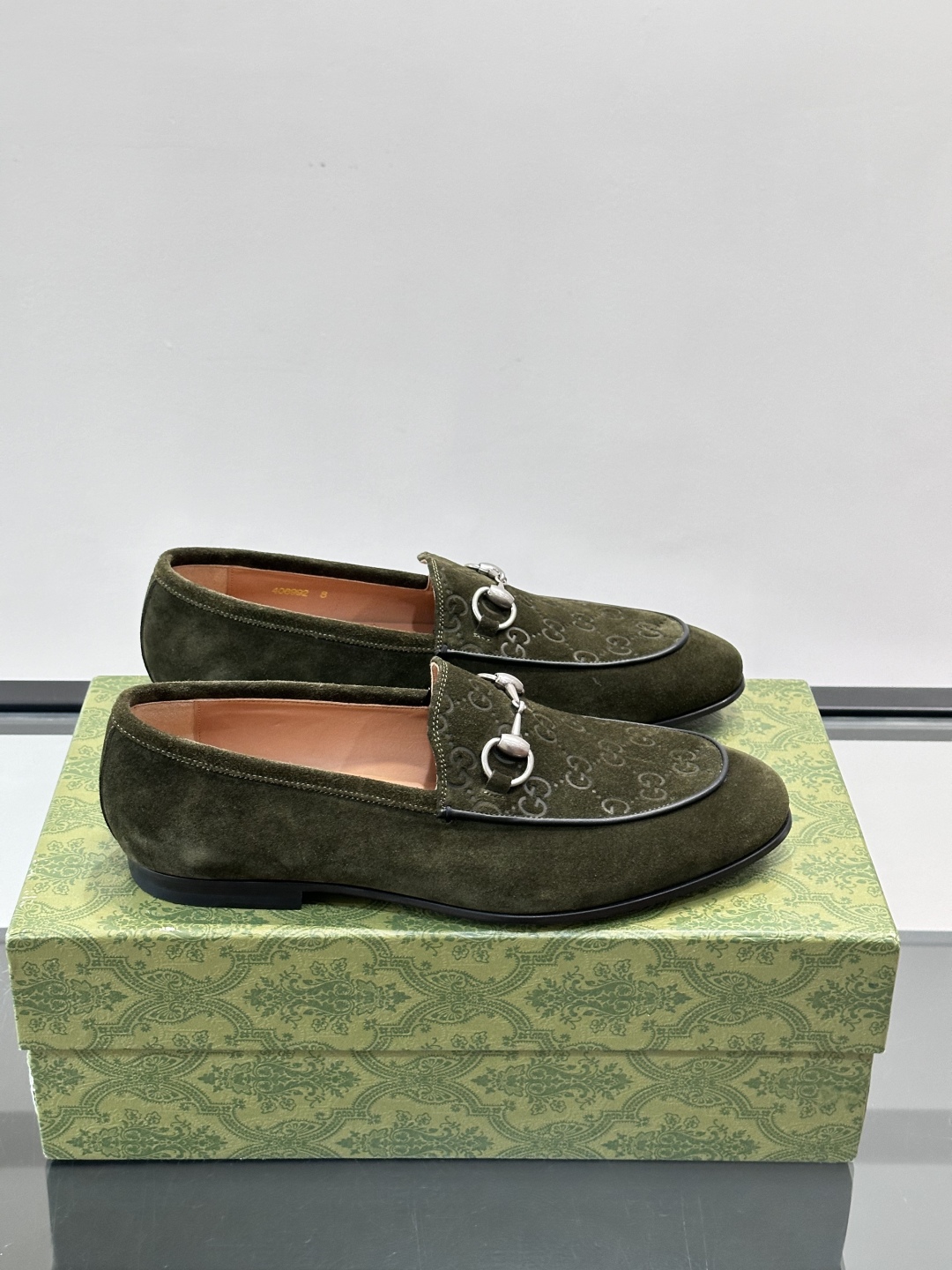 구찌 조던 스웨이드 로퍼 그린 