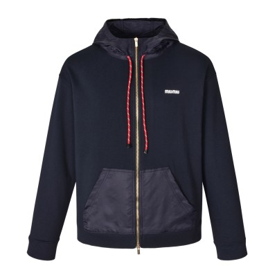 미우미우 코튼 나일론 후드집업  