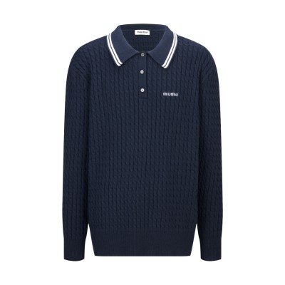 미우미우 니트 폴로 스웨터 