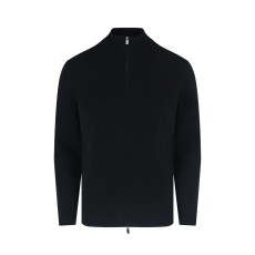 디올 하프 스웨트 집업 블랙 