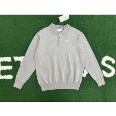 셀린느 코튼 폴로 스웨터 그레이