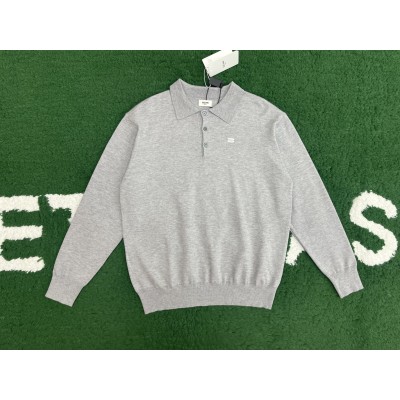 셀린느 코튼 폴로 스웨터 그레이