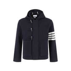 톰브라운 울 후드 가디건 더블 자켓