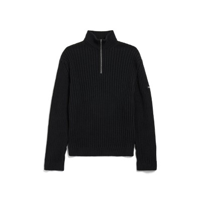 발렌시아가 니트  하프 집업 블랙