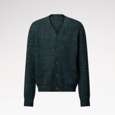 루이비통 블루로고 가디건 그린